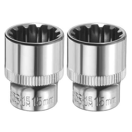 2pcs points socket 8 - socket, 3/8"